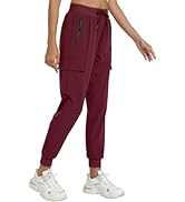 Womens Cargo Hiking Pants with Pocket - Lightweight Quick Dry Workout Joggers for Travel, Camping...