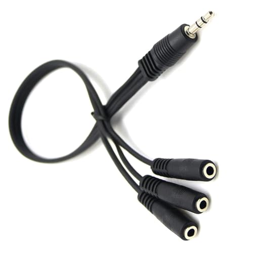 Ywmsfl 3 5 mm macho a tres hembras estéreo cable alargador cable micrófono cable para smartphones y tabletas