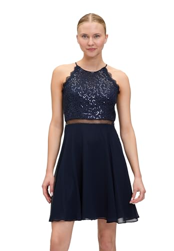 Vera Mont Damen Cocktailkleid mit Spitze Night Sky,36