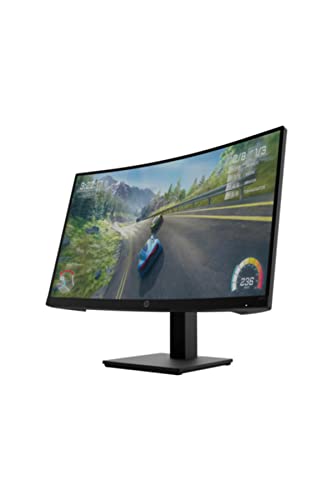 HP X27c Gaming Monitor - 27 Zoll Bildschirm, FHD 1920 x 1080, 1500R VA Curved Display, 165Hz, 1ms...