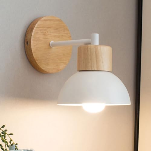Aplique de pared moderno de mediados de siglo con luz focalizada para lectura en dormitorio 2