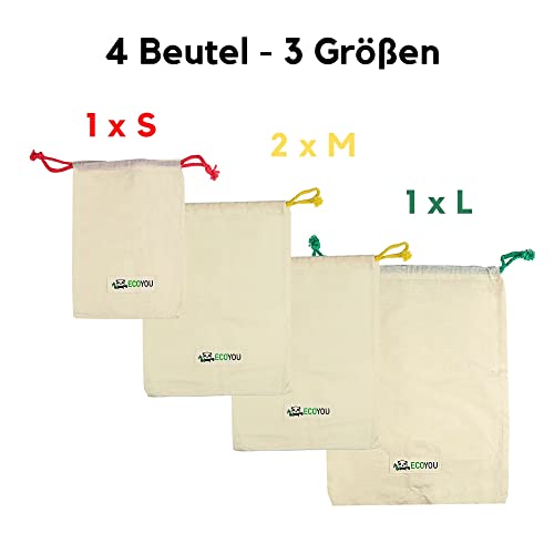 Brotbeutel EcoYou Obst- und Gemüsebeutel aus Bio-Baumwolle