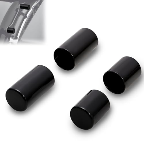 Image of Rear 4-Point DOCKING HARDWARE COVER KIT for Harley Touring 2009-2025,for Road Glide Road King Street Glide Electra Glide,Black /Set of 4 (2 Long&2 Short)
