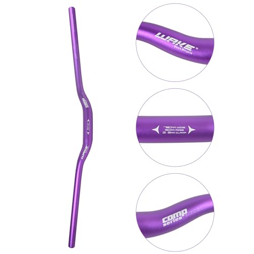 WAKE Bicycle Handlebars 31.8mm Mountain Bike Handlebar 720mm Aluminium Alloy MTB Handlebar Bicycle Riser Bars 30mm Extra Long Bicycle Handlebar for Downhill Cycling Racing (Purple)