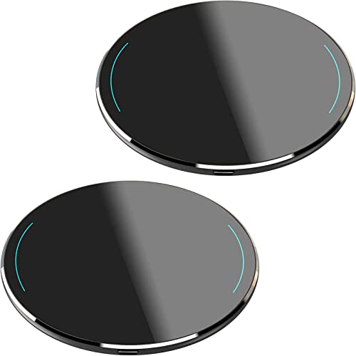 TOZO W1 Wireless Charger Thin Aviation Aluminum Computer Numerical Control Technology Fast Charging Pad Black & Space Gray (NO AC Adapter)
