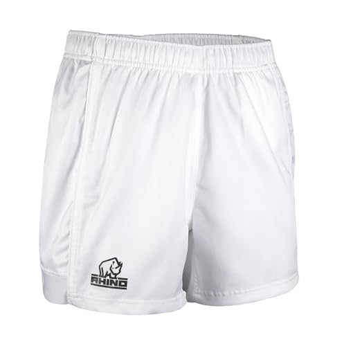 Short de rugby authentique Rhino Auckland SS01 vêtement blanc mixte taille XS