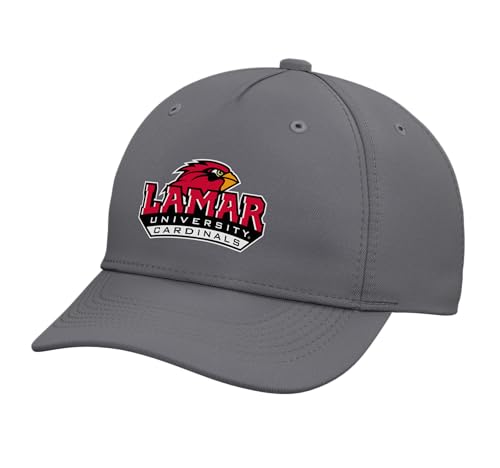 Lamar Cardinals | University NCAA Official Merch | PPLAMA02 Adjustable Printed Baseball Hat, Slate Grey