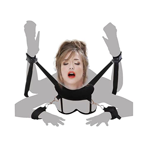 Sex Resistance Bands with Ankle Strap Hand Leg Cuff Set Bed Restraints for Ankle Wrist Bar Sex Furniture Bondage Gear & Accessories Fuzzy Handcuff Hand Cuff Set for Adults Couples Bedroom Sweatshirt