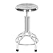 BAR STOOL WYZQQ Edelstahl-Werkbank, Schraubhocker, Laborhocker, Barhocker FüR Drehbaren, RüCkenfreien GegenhöHenhocker