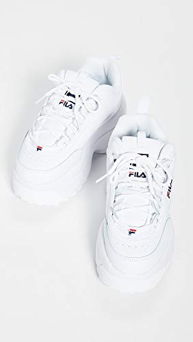 Image of Fila Disruptor II Wedge Sneaker Women's Sneaker 7 B(M) US White-Navy-Red