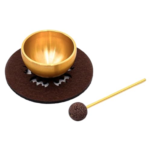 Cuenco tibetano, 4 x 2,5 cm, mini instrumentos de relajación, juego de cuencos tibetanos, curación de sonido con cuencos, del estrés, autorregulación, atención plena, equilibrio de chakras