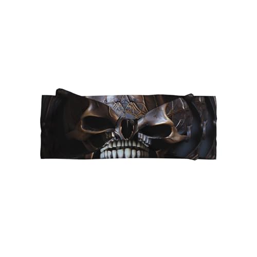 copper-colored skull Baby Bow Headband. Comfortable baby headband, suitable for daily wear and photo props.