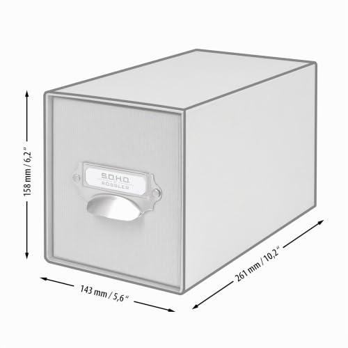 Caja cajón para CD Rössler Papier S.O.H.O ópalo 143x158x261 mm organizador 6