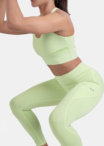 Image of STRCH Nylon High Waist No-Roll Leggings for Women- Secure fit, Leggings for Gym, Yoga, Running, Super Stretch, Sweat-Wicking, Lightweight, Breathable, Wrinkle Free, No-roll Waist Band.