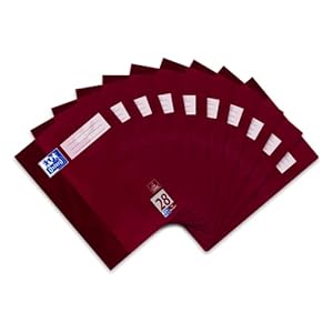 Oxford Schulheft A4, kariert, 16 Blatt, 10 Stück