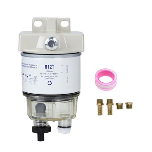 Kit Filtre à Carburant R12T – Séparateur Eau, 10 Microns, Aquabloc II, Pour Moteur Marin