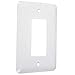 TayMac WMTW-R Maxi Metallic Wallplate with One Decorator/Rocker, Single Gang, White Textured