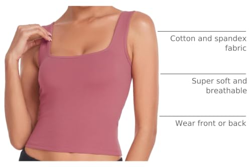 Image of Joviren Crop Tank Tops for Women Workout Cropped Athletic Shirts