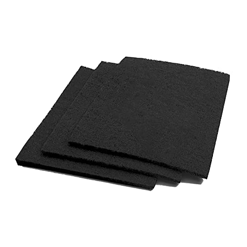 Filtre à charbon (3pcs) compatible pour Brandt 79X8361 / AK204AE1 / 74X1075 par AllSpares Noir