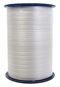 Morex Ribbon Gekräuseltes Ringelband Weiß