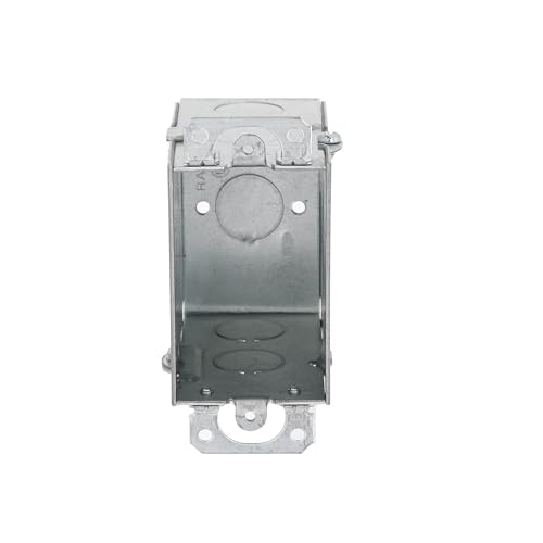 Image of RACO 8590 3-1 /2-Inch Deep Switch Electrical Box, Gangable with Plaster Ears and (8) 1 /2-Inch Knockouts, 3-Inch x 2-Inch