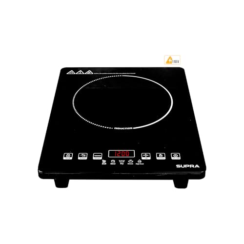 La mejor selección de Parrilla Super Flama del mes. 49 SUPRA Parrilla eléctrica de inducción magnética de 1 quemador tipo sobreponer con cubierta de cristal templado, Mod. 1Q-IN