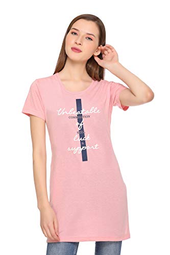 Image of In Love Women's Plus Size Longline T-Shirt with Side Pocket, 3 /4 Sleeve, Crew Neck