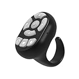 NOVZIX TikTok Scrolling Ring Microphone Remote Control,Fingertip Wireless Bluetooth Remote Control;for iPhone,Google Pixel,Samsung Phone (Black)