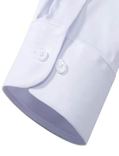 Men's Athletic Slim Fit Long Sleeve Button Down Shirts for Gym Business Casual Stretch Tops Breathable Solid Dress Shirts4