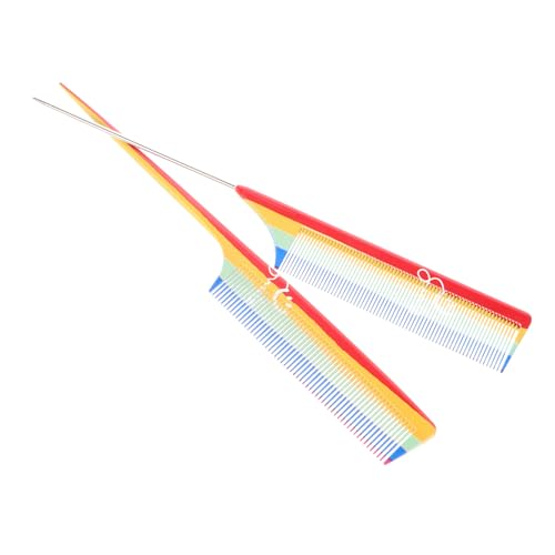 HONITANO Pettine a Coda di Topo per Chioma 2 Pezzi Pettini da Taglio Pettine Divisore a Denti Fini Leggero Resistente per Salone Parrucchiere Styling Uso Professionale e Personale