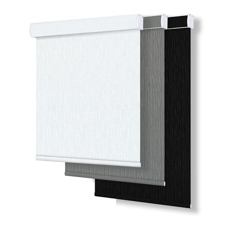 Allesin Zen Customize Cordless Roller Shades,Blackout Blinds for Windows Thermal Insulated,UV Protection Easy to Install for Home,Office,Bathroom,Size Custom