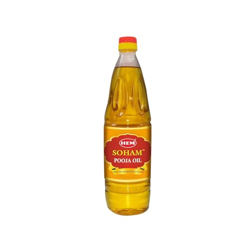 Image of HEM Soham Clove Pooja Oil 900ml, Pack of 2 | Premium Sacred Oil for Rituals, Lighting Diyas & Lamps | Long-Lasting Flame & Pure Aroma | Ideal for Daily Puja, Festivals & Ceremonies