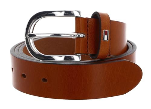 Tommy Hilfiger Damen Gürtel New Danny Belt Ledergürtel, Braun (Cognac), 85 cm