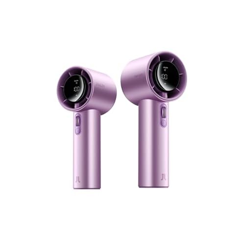JISULIFE Handheld Fan-40H Endurance, Iridescent Purple Portable Fan with LED Display, 100-Level Speed, USB-C Fast Rechargeable, Trendy Personal Design for Festivals, Concerts, Sports, Travel
