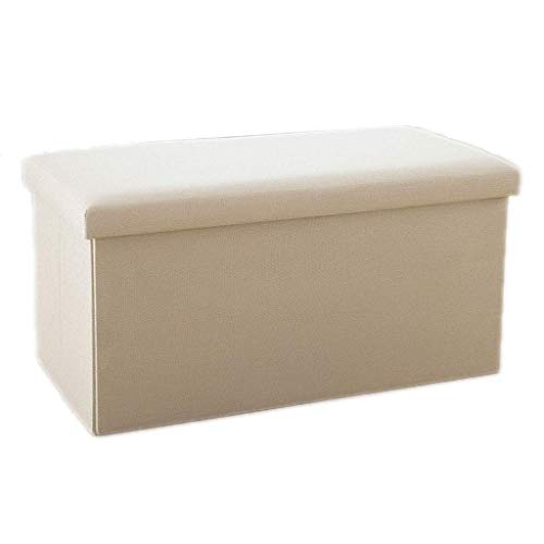 Pouf cube coffre de rangement assise et repose-pieds