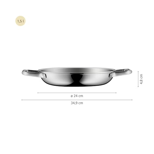 Foto von WMF Profi Resist Brat-/ Servierpfanne 24 cm Induktion, Mehrschichtmaterial beschichtet, Wabenstruktur, Edelstahlgriff, backofenfest