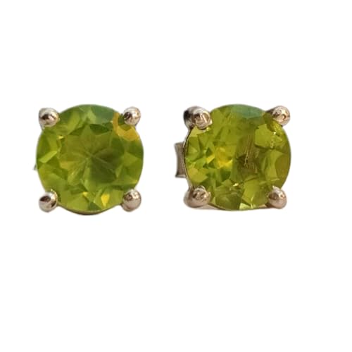 Boucles d'oreilles en péridot naturel argent 925 pour femme LKSTD_0166