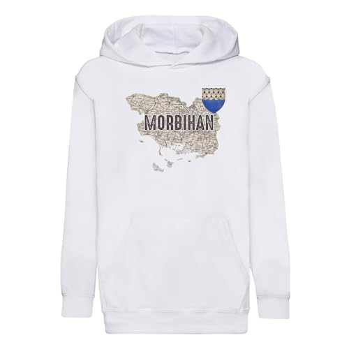 Morbihan 56 hoodie enfant motif carte ancienne idée cadeau breton