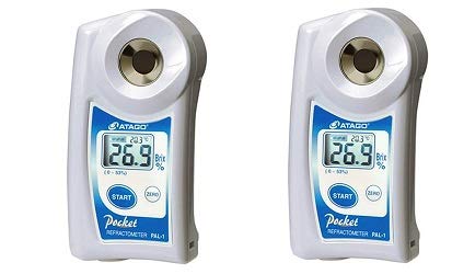 Atago 3810 PAL-1 Digital Hand Held Pocket Refractometer, 0.0-53.0% Brix Measurement Range (2-(Pack))