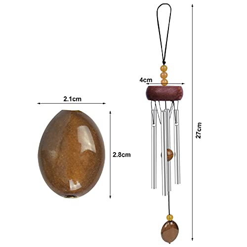 AvoDovA Windspiel für den Garten, Windspiele für draußen, Glocken, Windspiele, Windspiele, Aluminiumrohr, massives Holz, Windspiele für Patio, Haus, Dekoration (B) – Bild 4