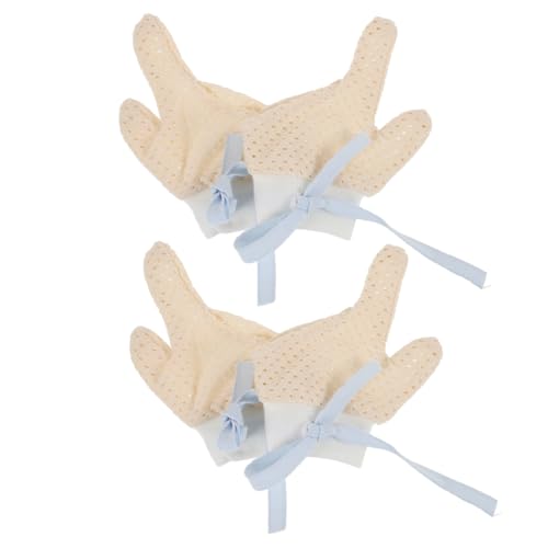 FAVOMOTO 2 Pairs Baby Anti-Thumb Sucking Gloves Infant Finger Protectors for Kids Soft Waterproof Mitts for Newborns Nail Biting Prevention for Thumb Sucking Prevention