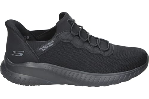 Skechers Uomo Squad Chaos SR Stivig Scarpe da Lavoro, Black Textile Synthetic, 42 EU