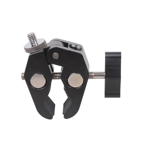 Abrazadera universal de montaje para cámara, tornillo macho de 1/4 pulgadas, rosca de 3/8 pulgadas para accesorios, trípodes, soportes de luz, soporte de cámara multiusos