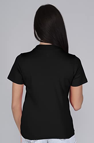Image of A5057 Women's Basic Solid Turtle Neck Half Sleeves Stretchable Ribbed Stylish Women Top