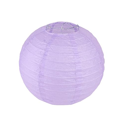 Surwin 4",6",8",10",12",16" Paper Lanterns, 10pcs Chinese Lanterns Biodegradable Paper Lampshades, Colourful Paper Lanterns for Weddings Baby Shower Celebrations Garden Party Decor (4",pale violet)