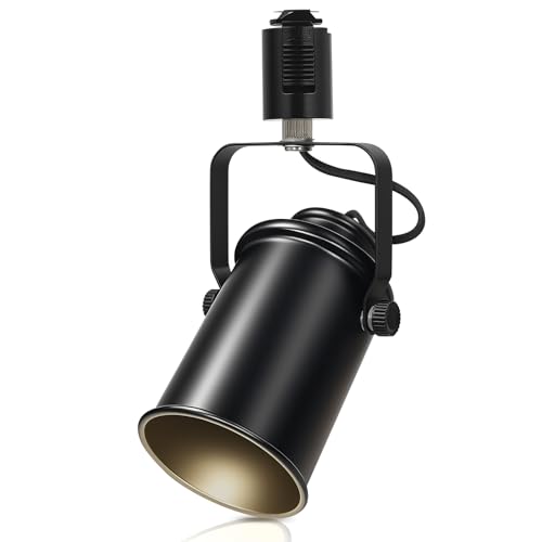 Aiwode レールライト ダクトレール用スポットライト E26口金 角度調節可能 ロック機構により脱落を防止 簡単なインストール 高級 和風 目に優しい 節電 省スペース設計 寝室 高級レストラン 書斎 廊下 植物の照明に適しています 電球はありません 黒 1個入り