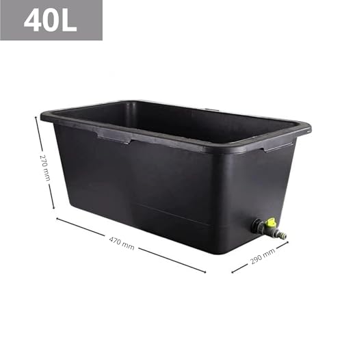 Prosper Plast Haustierbadewanne mit Ablaufventil fr Hunde und Katzen, Haustierplanschbecken mit Wasserhahn, Kunststoff-Hundepool, Schwarz, Rechteckig, 40 l; 72 x 41 x 22 cm, fr Erwachsene, bis 15 kg