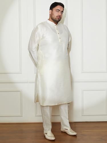 Image of Vastramay Plus Men's Silk Blend Kurta Pyjama Set