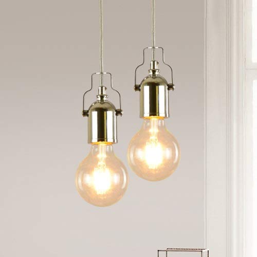 Lustre Rétro en Fer Forgé Rénovation Salon Éclairage E27 Durable