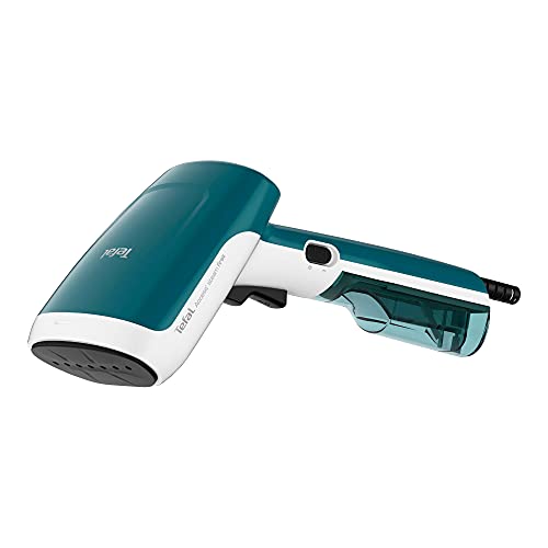 Tefal DT6131G0 Access Steam First Ultra Light Garment Steamer, Rapid Heta up time, 70 ml Water Tank, Suitable for Use on all Varieties of Fabrics, White/Blue